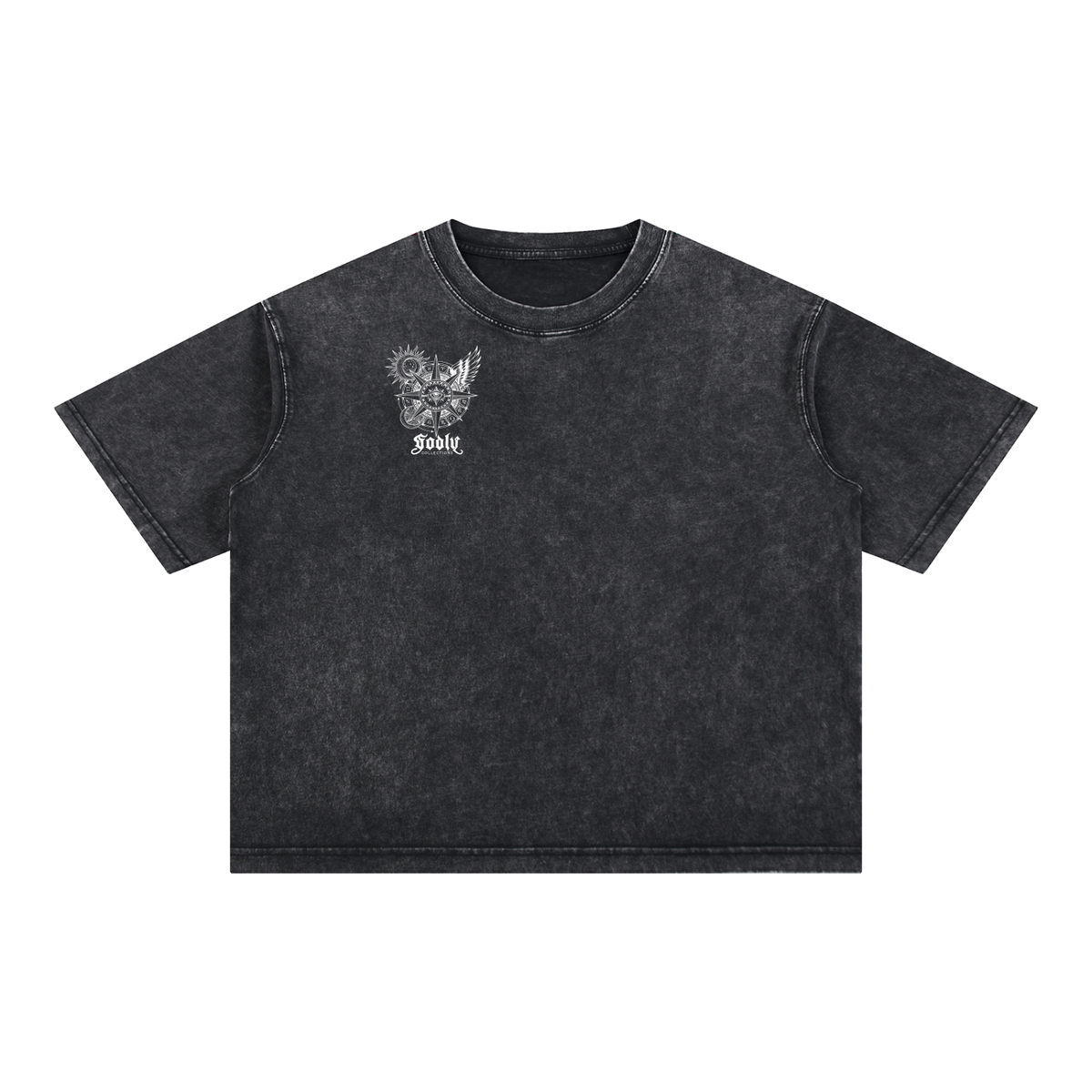 Cherubim Shirt, black — front with chest mark